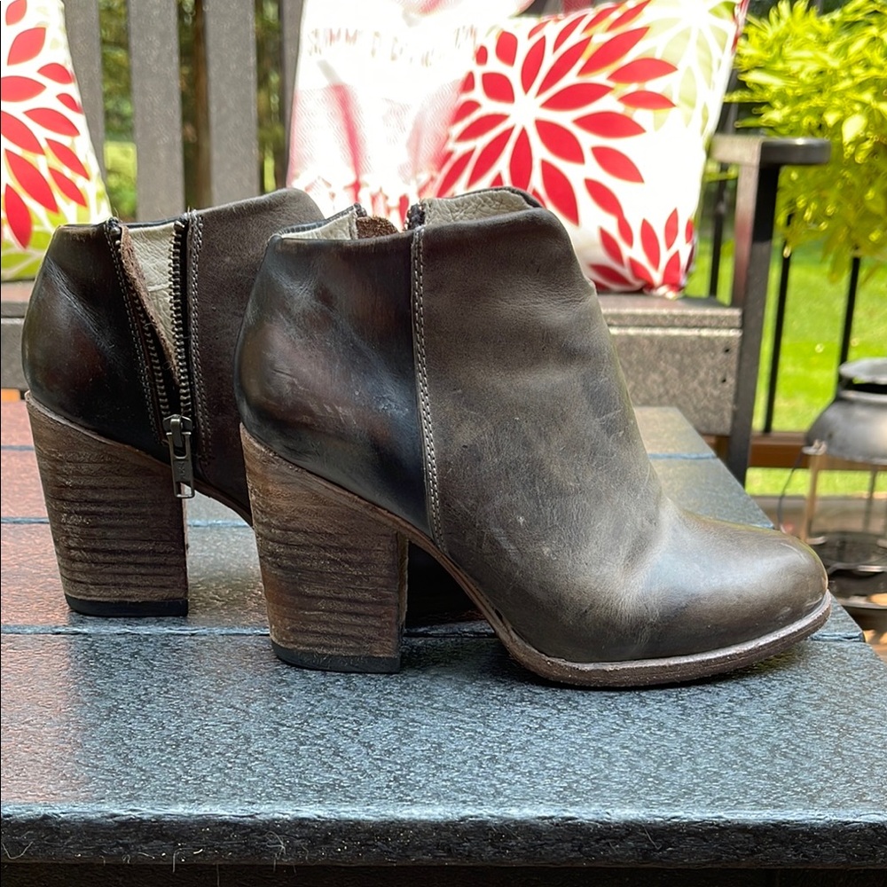 Freebird Dark Brown Ankle Booties